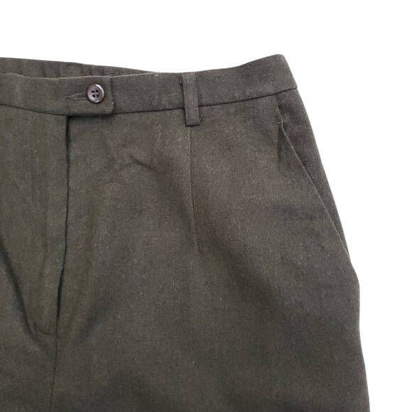 Pendelton Army Olive Green Wool Pants Lined Front Pleat Belt Loops Sz 10 - Picture 2 of 11